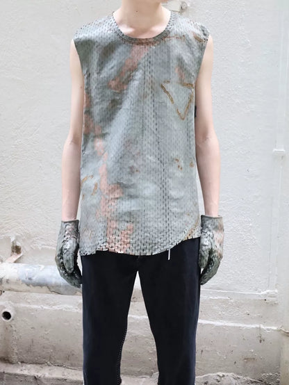 kangaroo leather sleeveless vest by carol christian poell