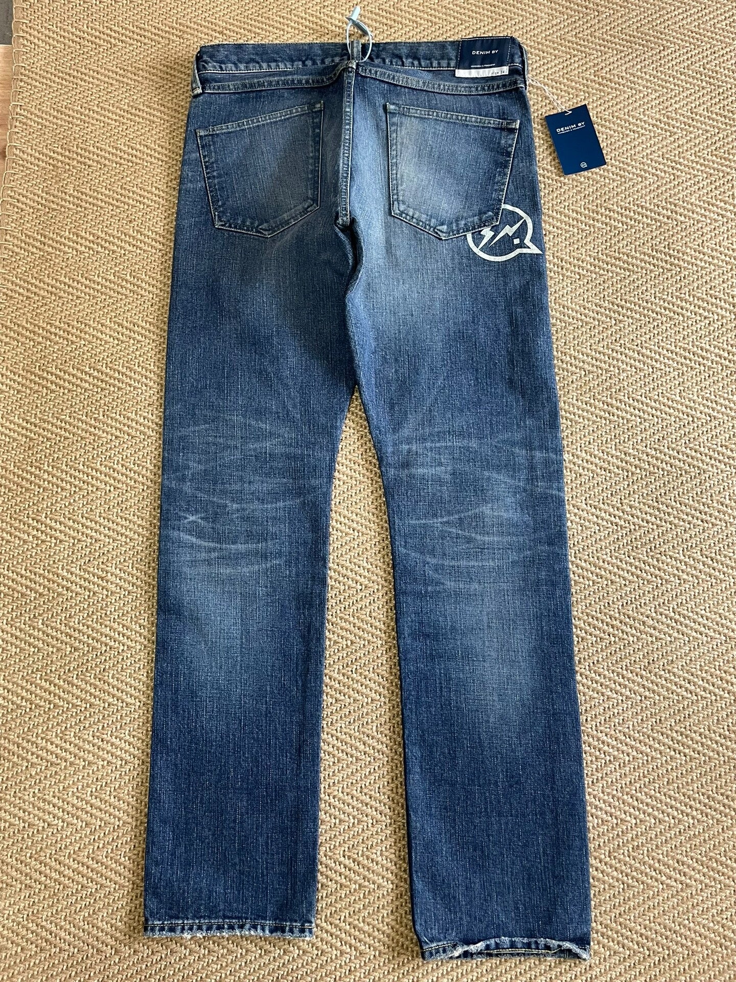 Vanquish Fragment Lightning Distressed Washed Denim