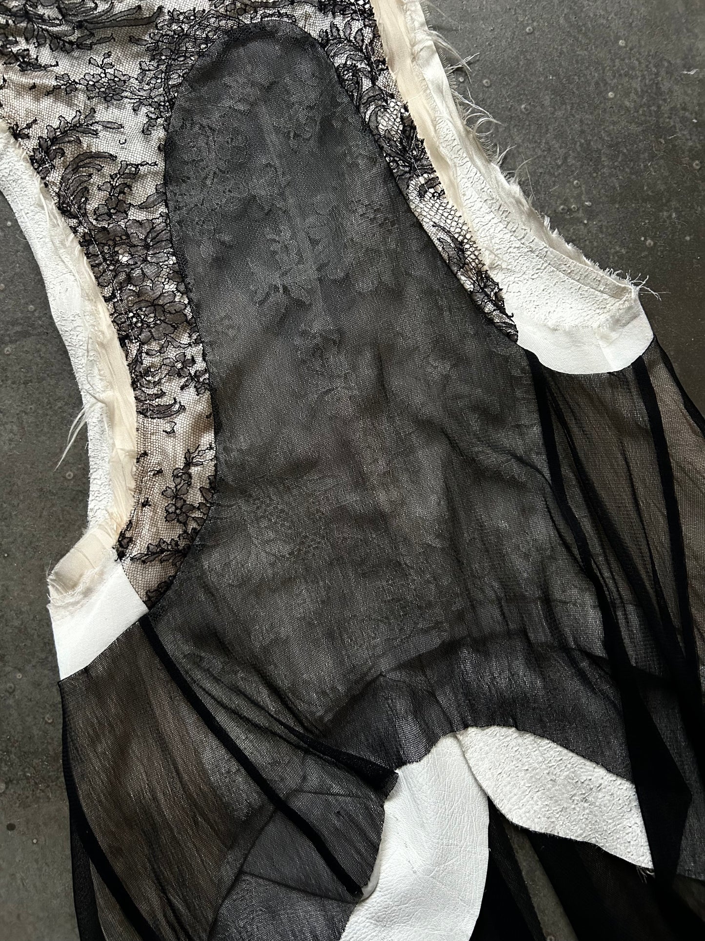 Double-Sided Lace and Leather Vest