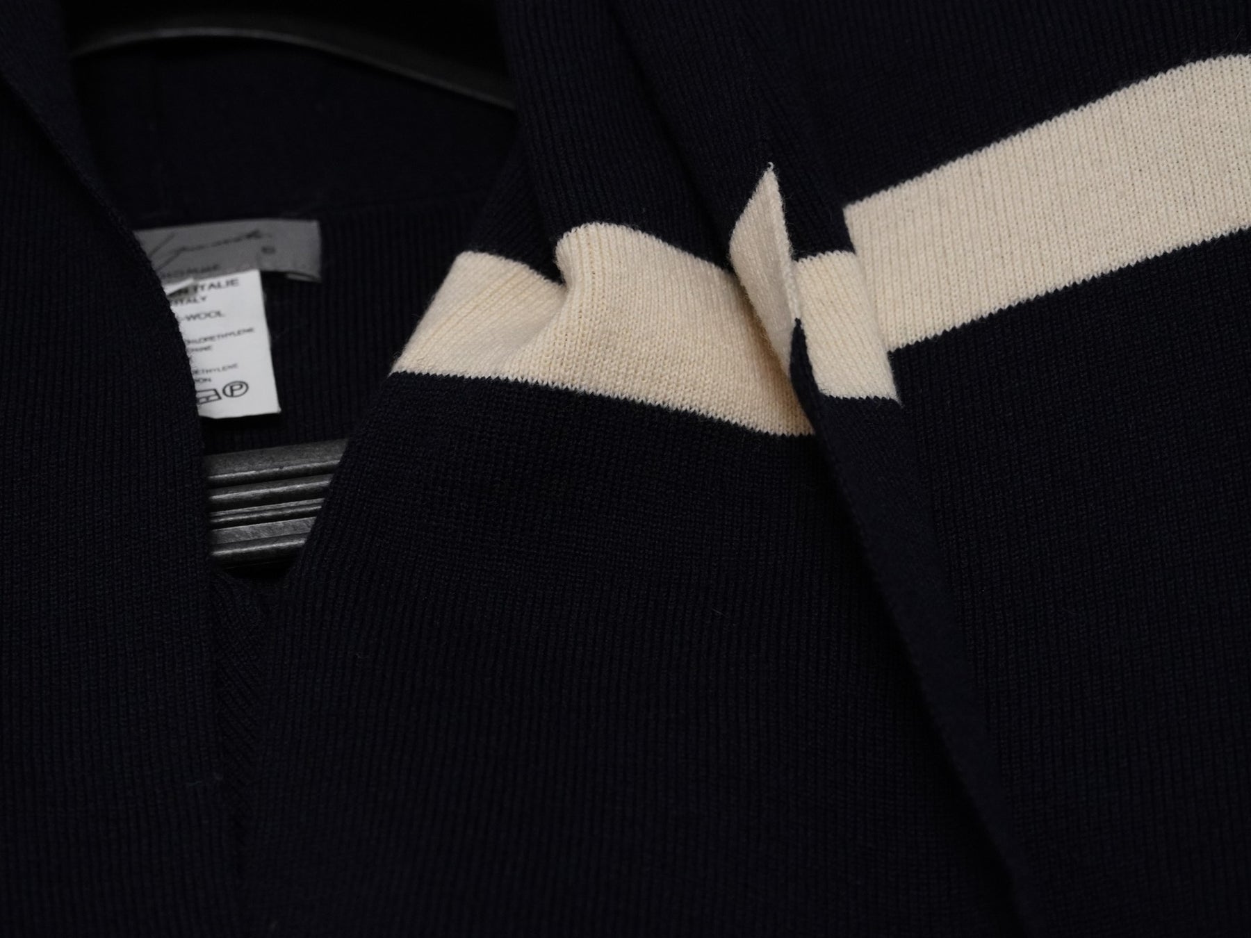 Yohji Yamamoto 1980ss Navy Collar Wool Sweater