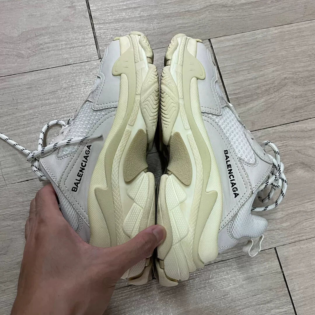 Balenciaga Triple S Sneakers White Brown