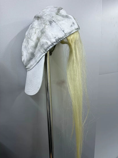 P.L.N Unique White Hair Cap