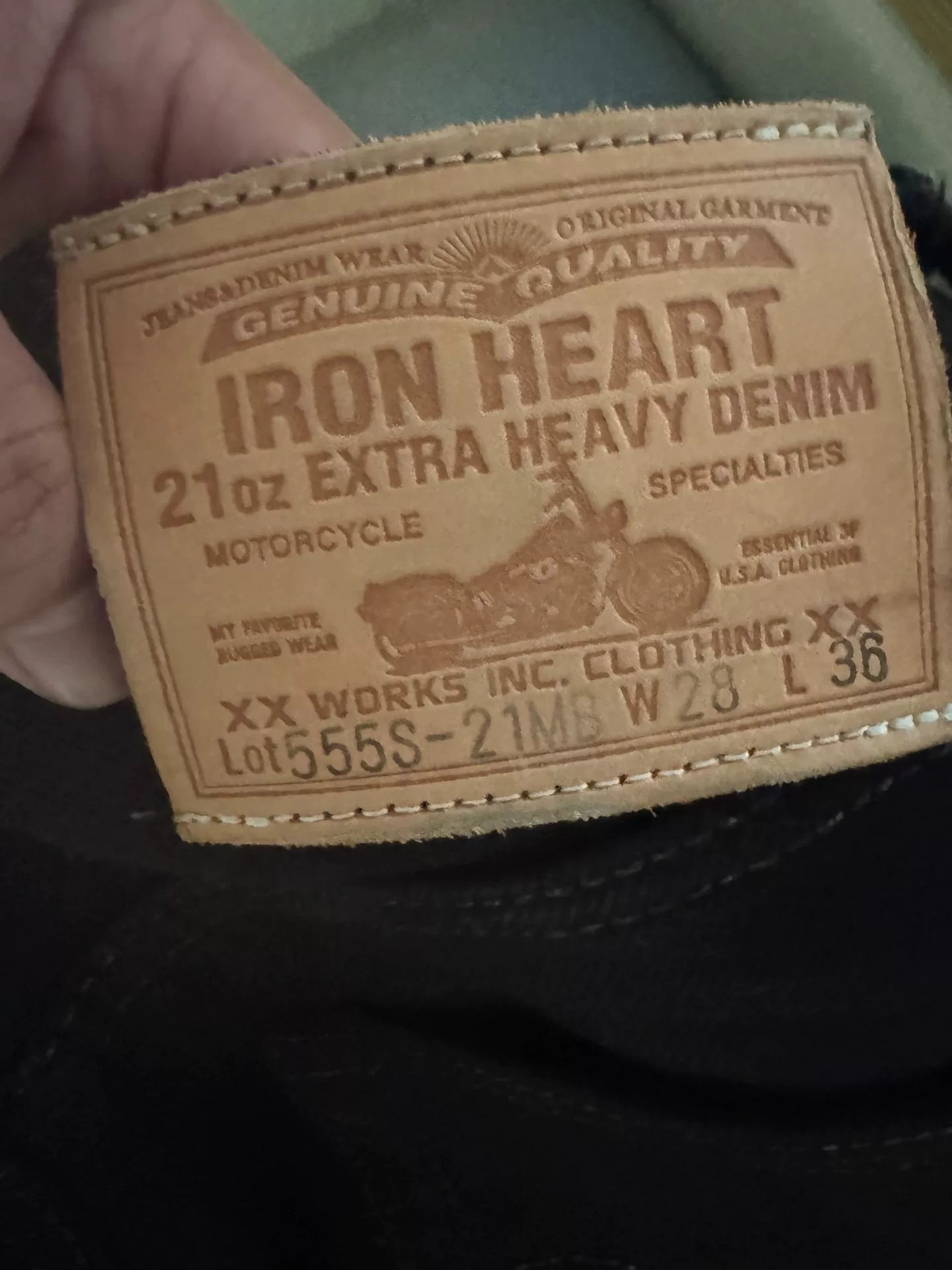 Iron Heart 555S-MB Black Denim Jeans