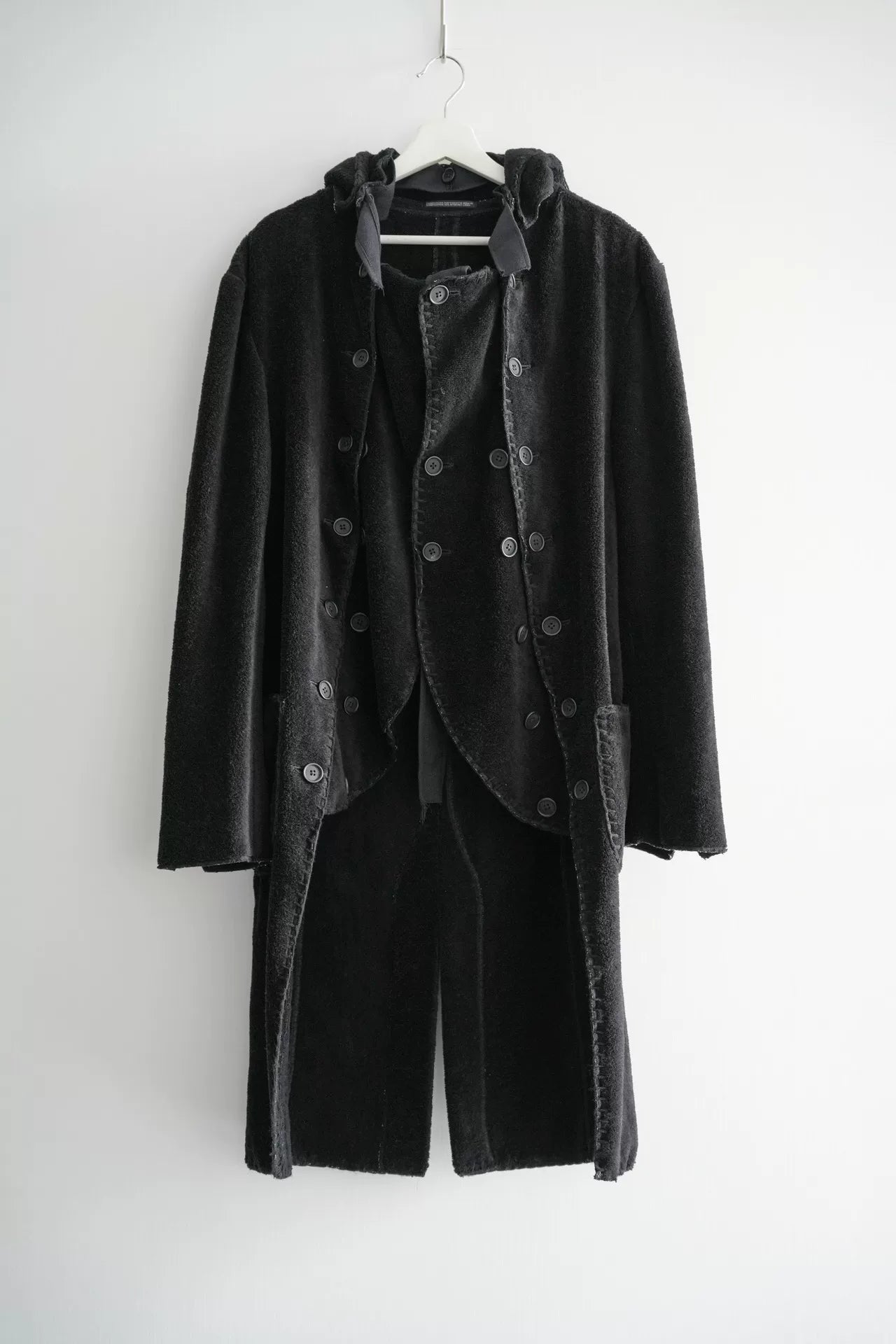 yohji yamamoto double-breasted oversized coat