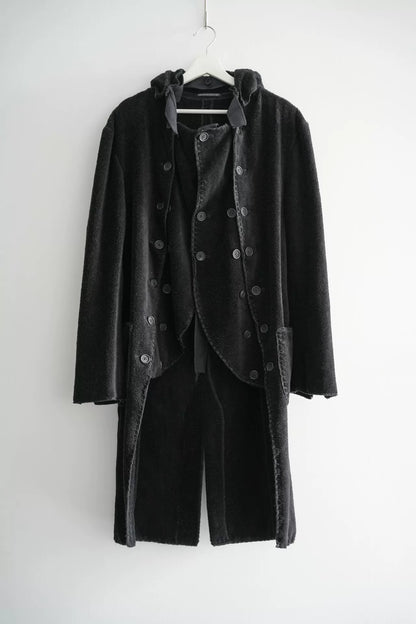 yohji yamamoto double-breasted oversized coat