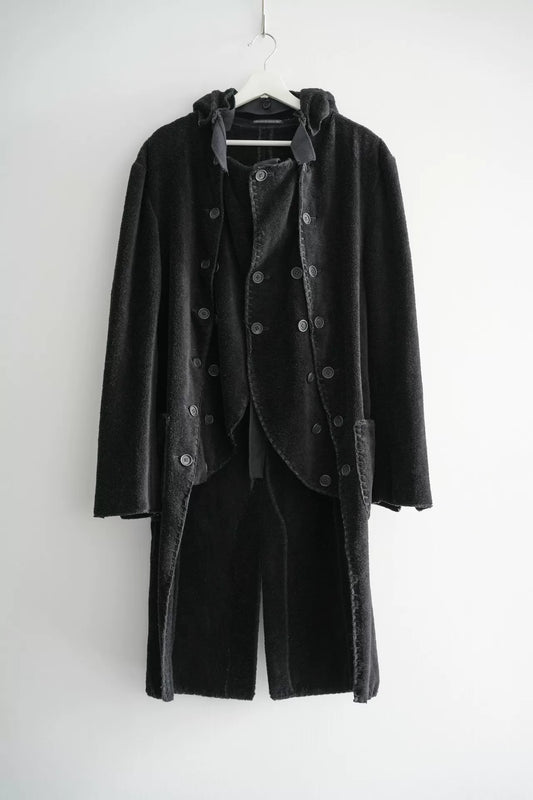 yohji yamamoto double-breasted oversized coat