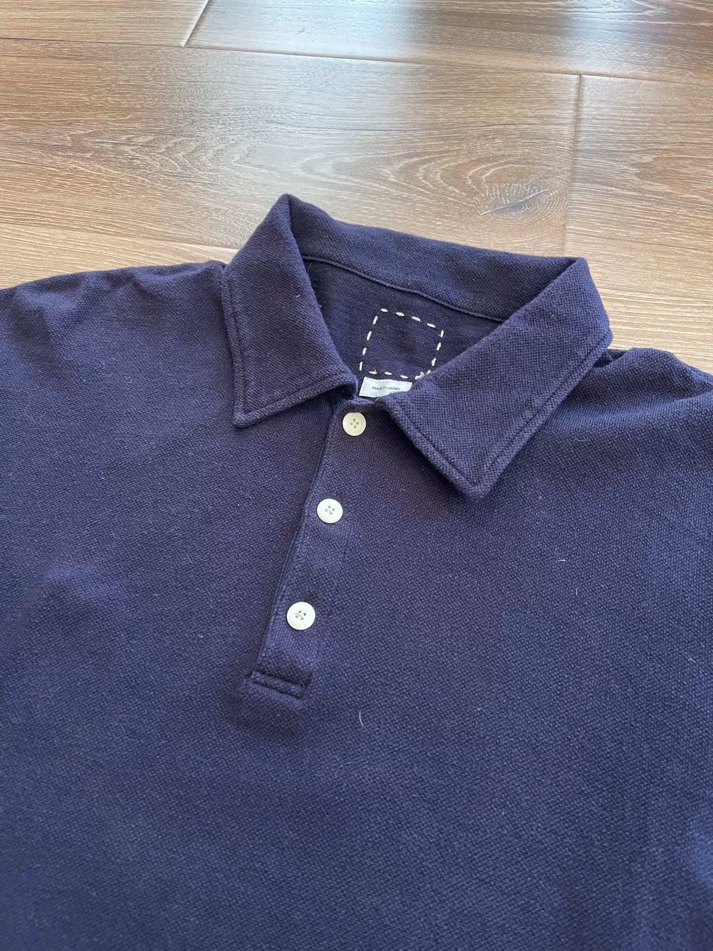VISVIM WELLER L/S Solid Polo