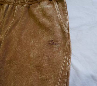 dime cyclone french terry pants in brown