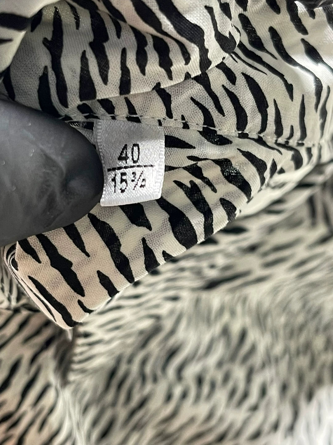 saint laurent tiger print long sleeve shirt