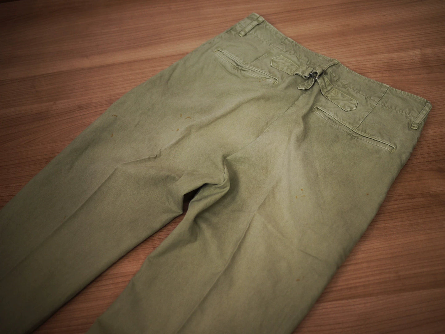 visvim chino pants damaged light green