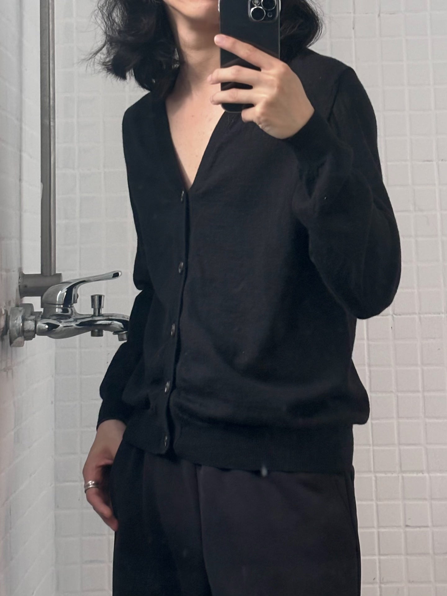 maison martin margiela v-neck cardigan