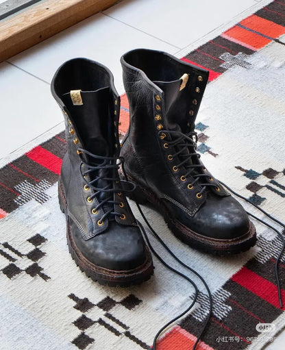 VISVIM SCOUT PLAIN TOE HI-FOLK BOOTS