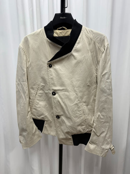 asymmetrical beige jacket size S