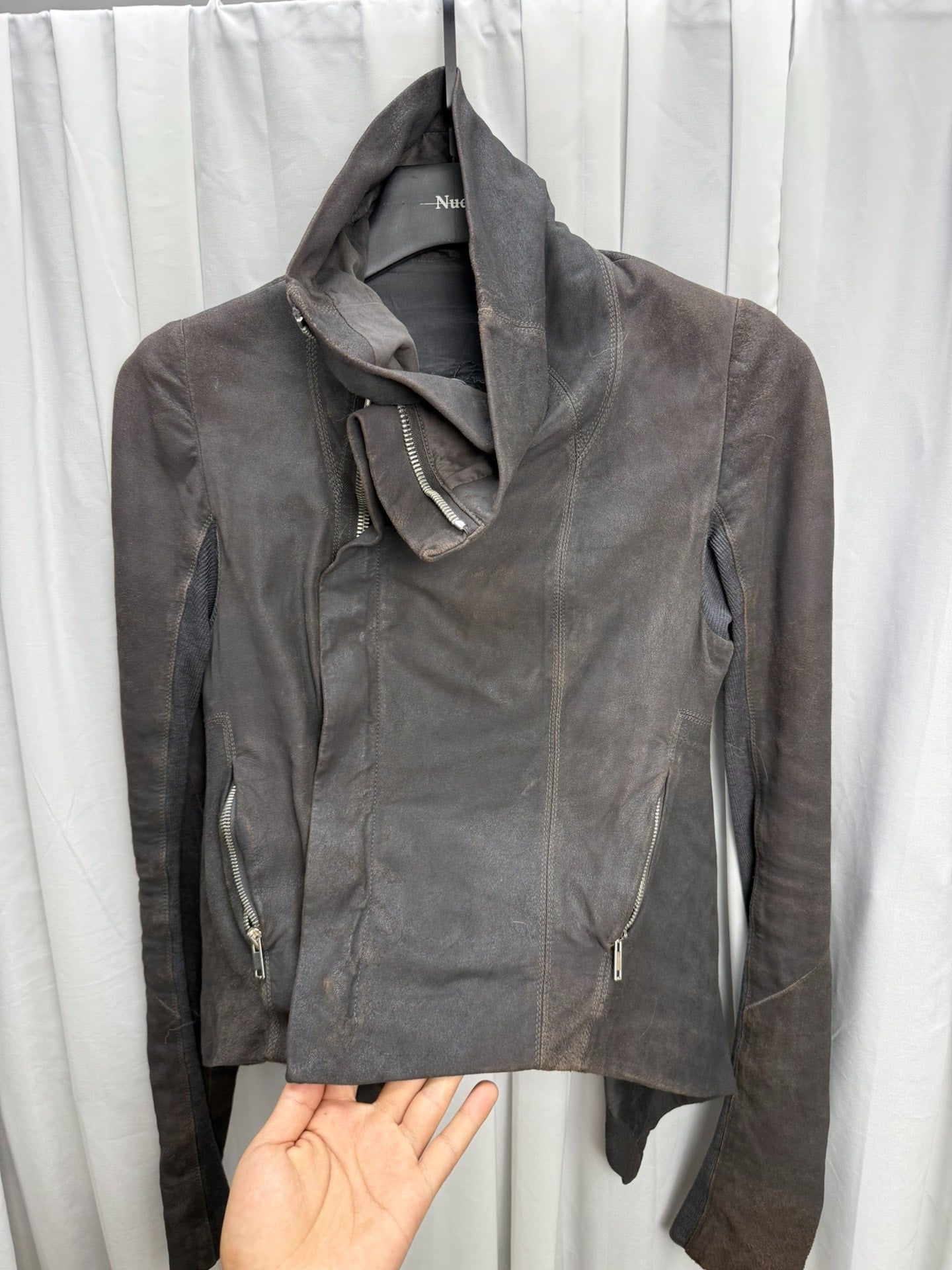 Rick Owens Distressed Sheepskin Jacket 40