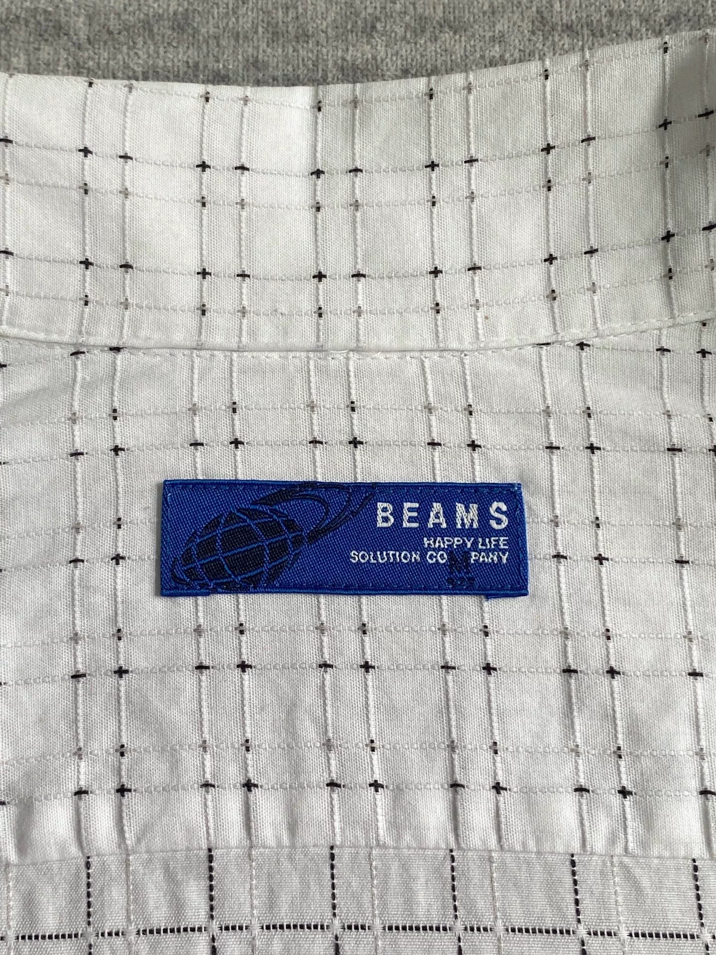 vintage black and white check long sleeve shirt