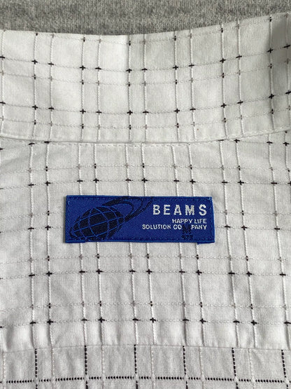 vintage black and white check long sleeve shirt