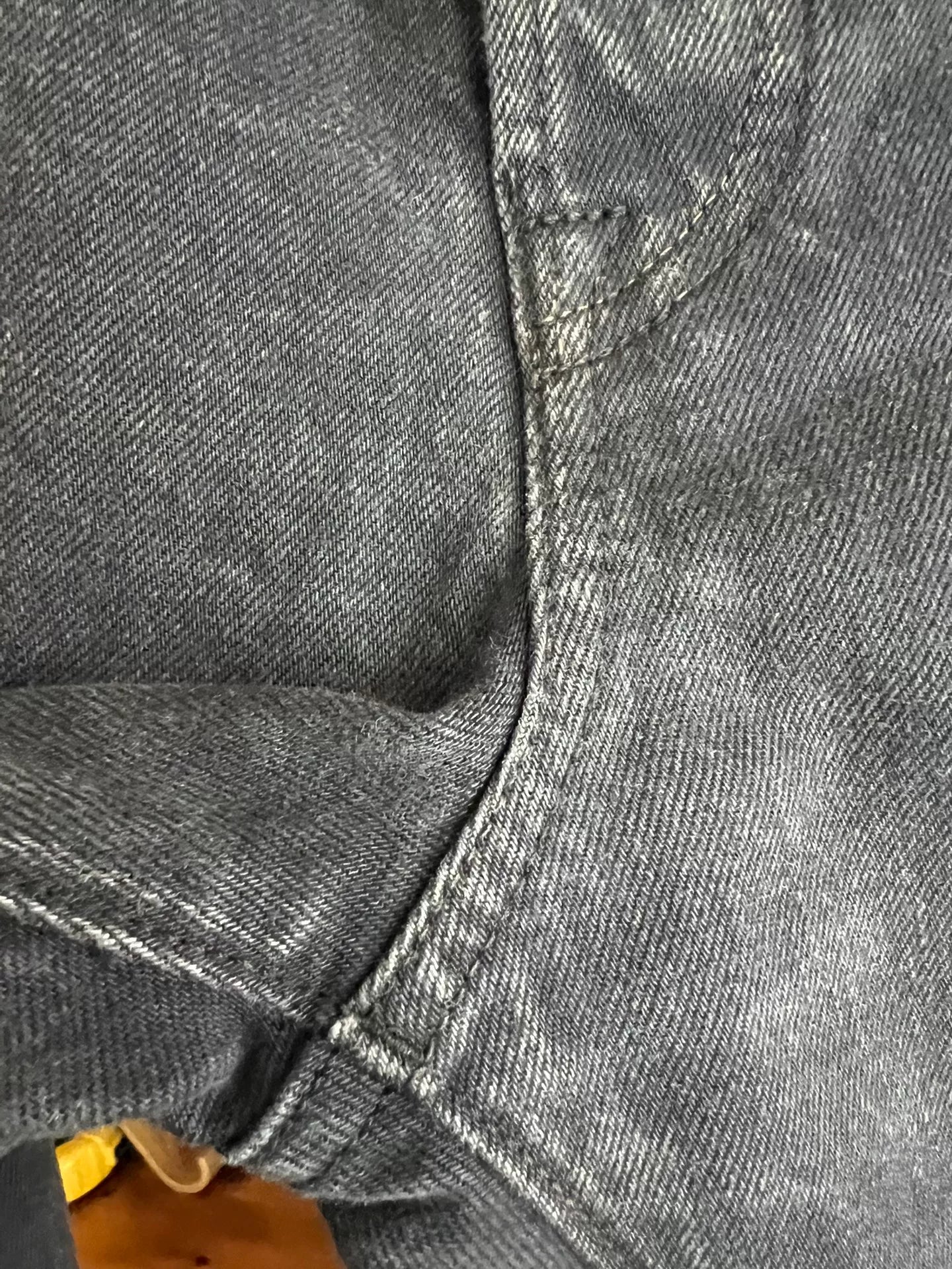 kapital black denim straight cut pants