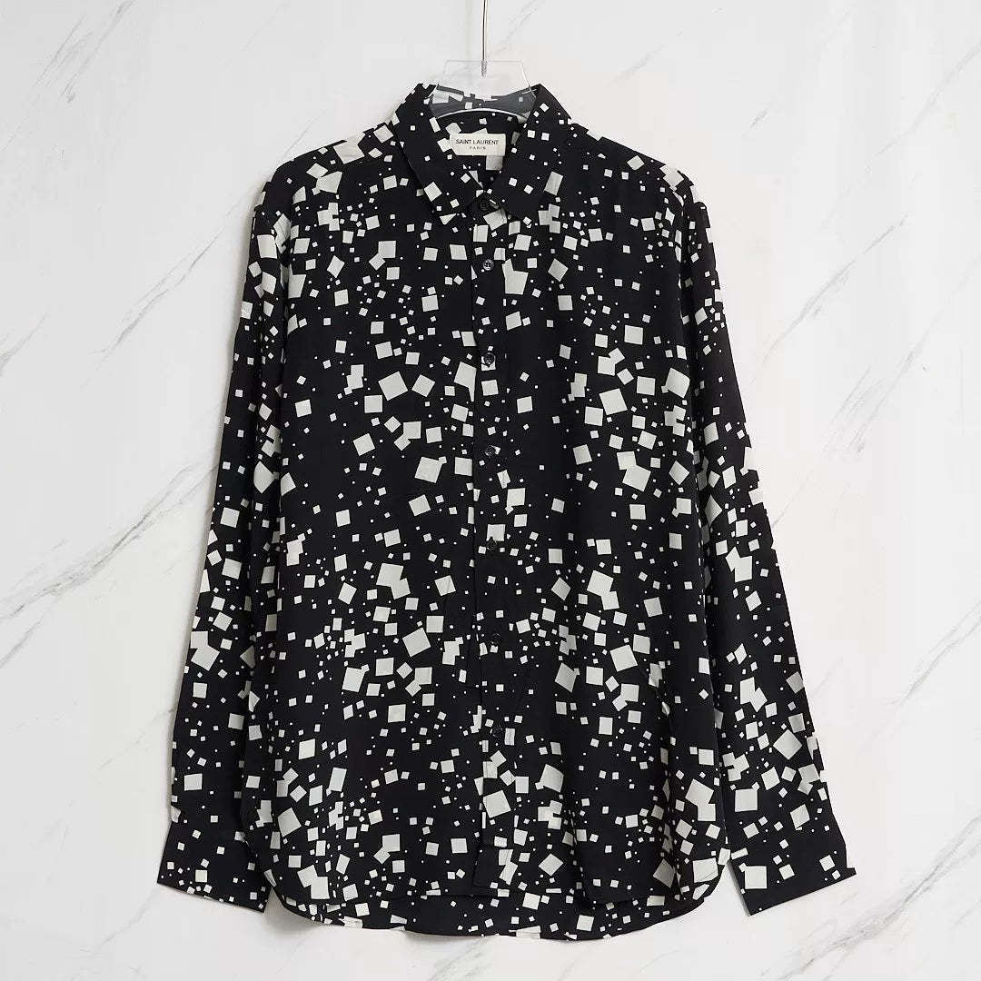 Saint Laurent Men's Square Collar Shirt