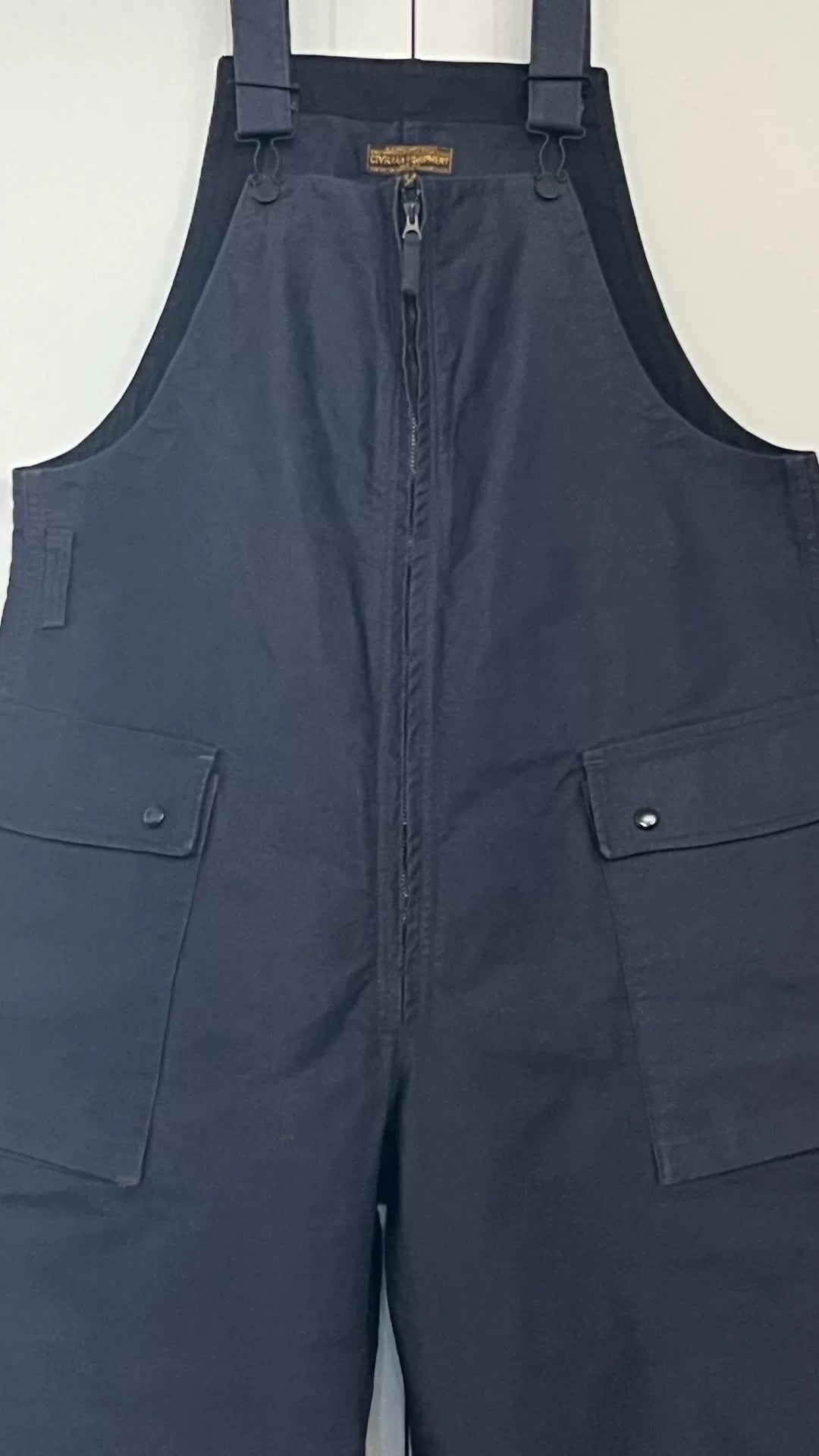 Freewheelers Navy Blue Flight Strap Overalls