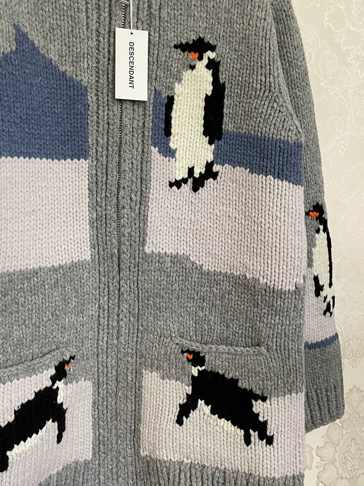 descendant manhot cowichan knit penguin sweater