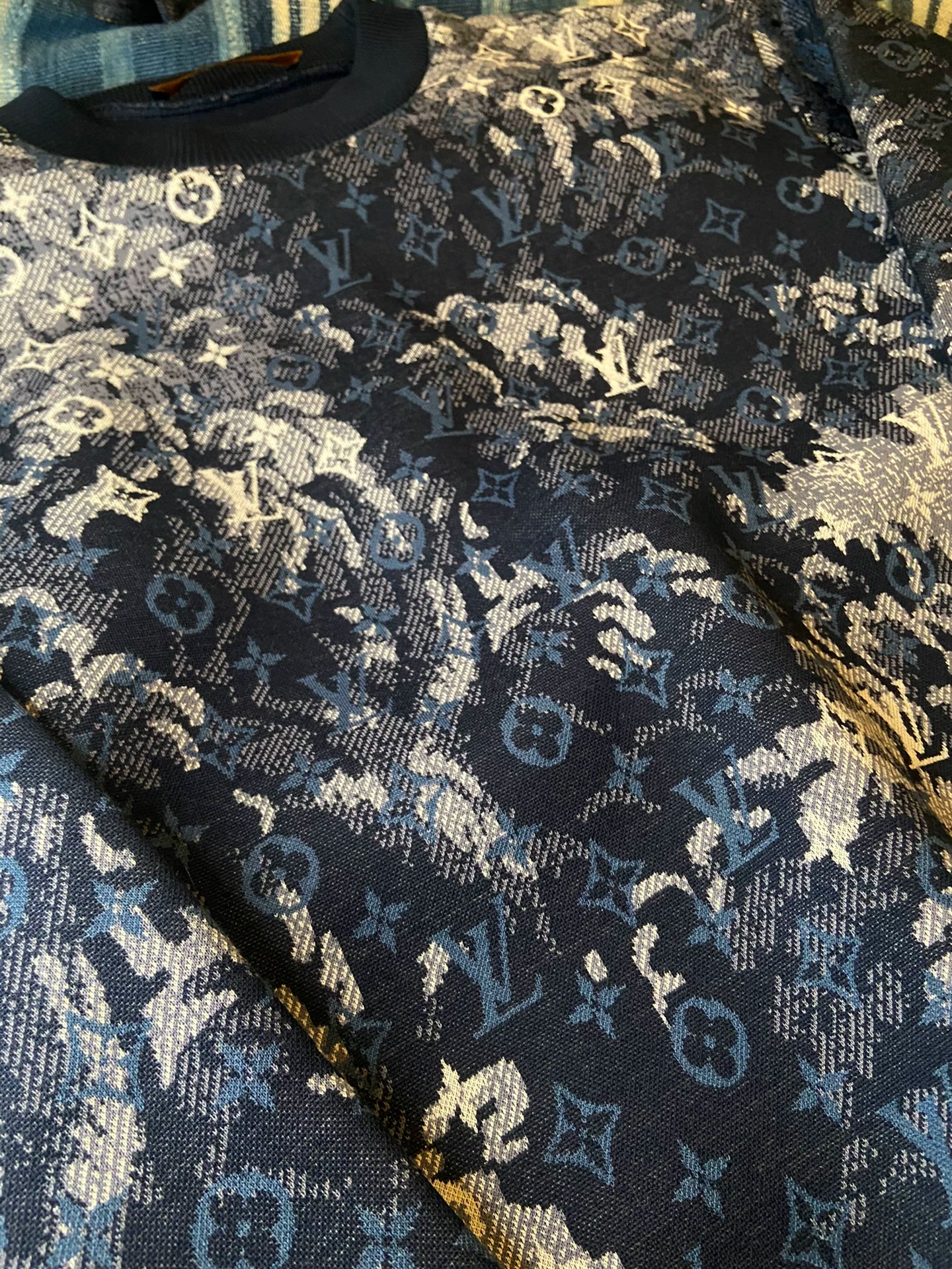 lv floral print space cotton sweatshirt