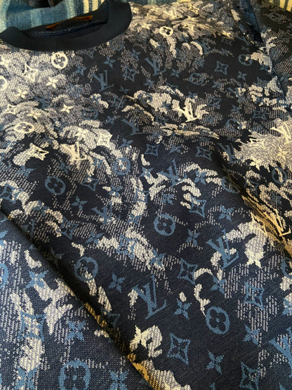 lv floral print space cotton sweatshirt