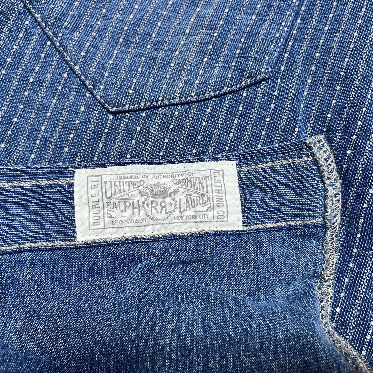 RRL Western Stripe Indigo Dyed Shirt