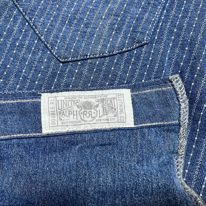 RRL Western Stripe Indigo Dyed Shirt