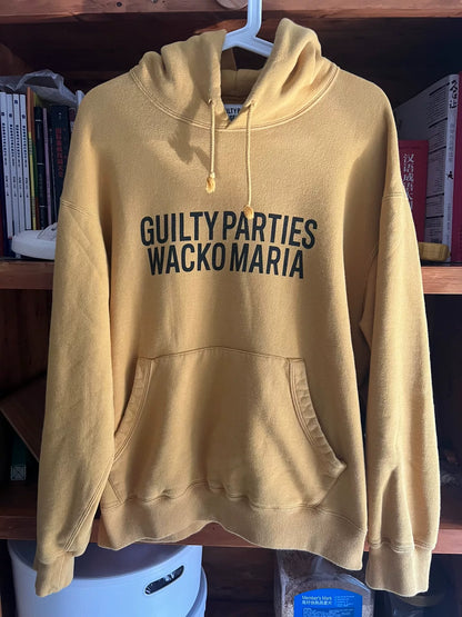 wacko maria guilty parties hoodie in yellow