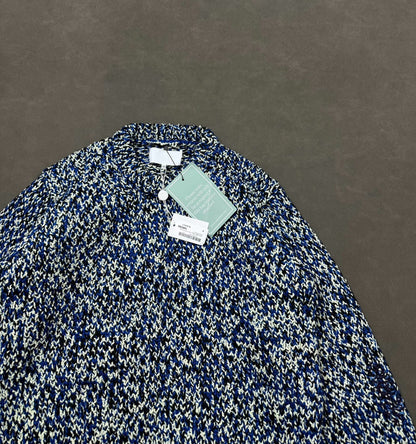 maison margiela blue snowflake knit sweater