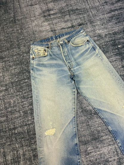 Vintage Levi's 501 80s Washed Blue Jeans