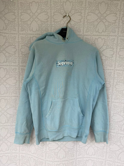 supreme box logo hoodie in blue