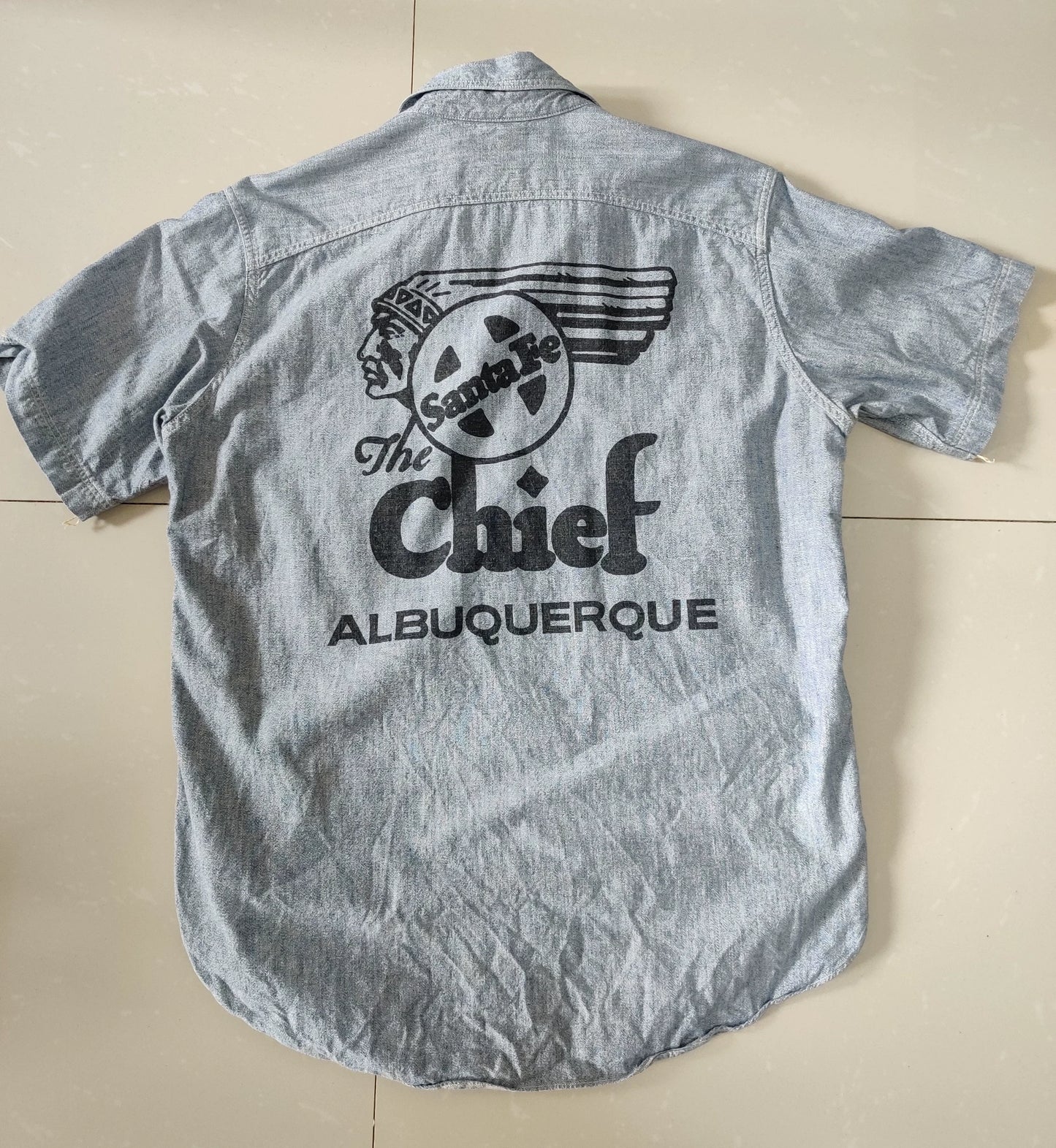 freewheelers chief printed button-up shirt