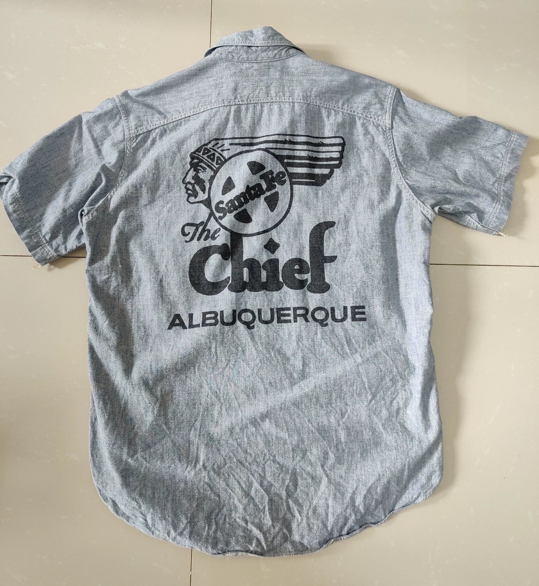 freewheelers chief printed button-up shirt