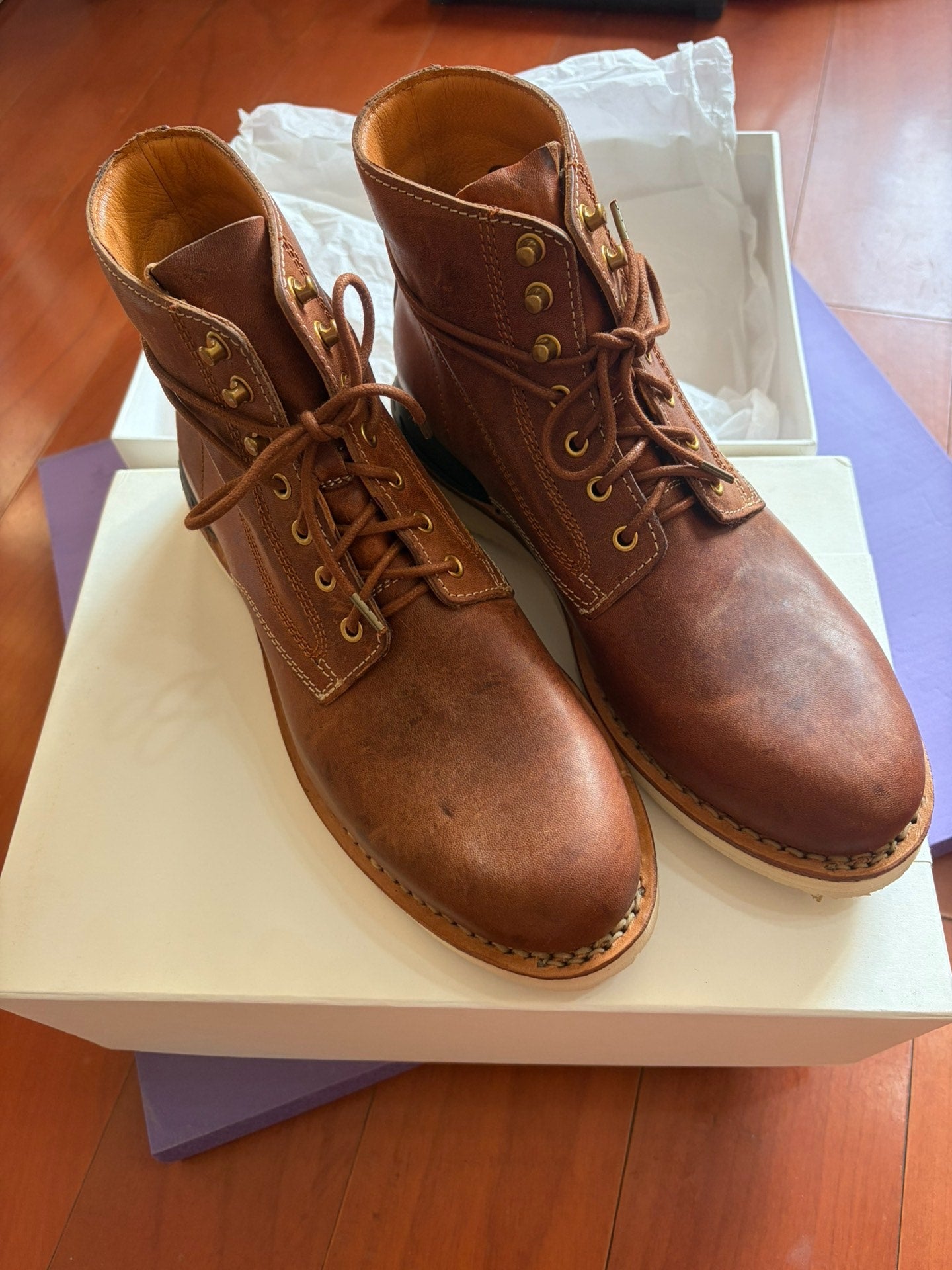visvim virgil boots folk dk.brown 9.5