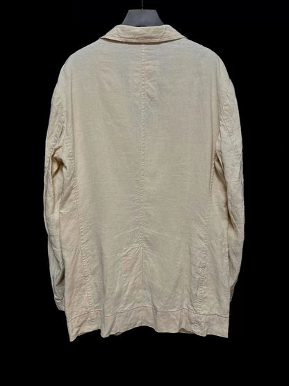 linen jacket dyed with red tea