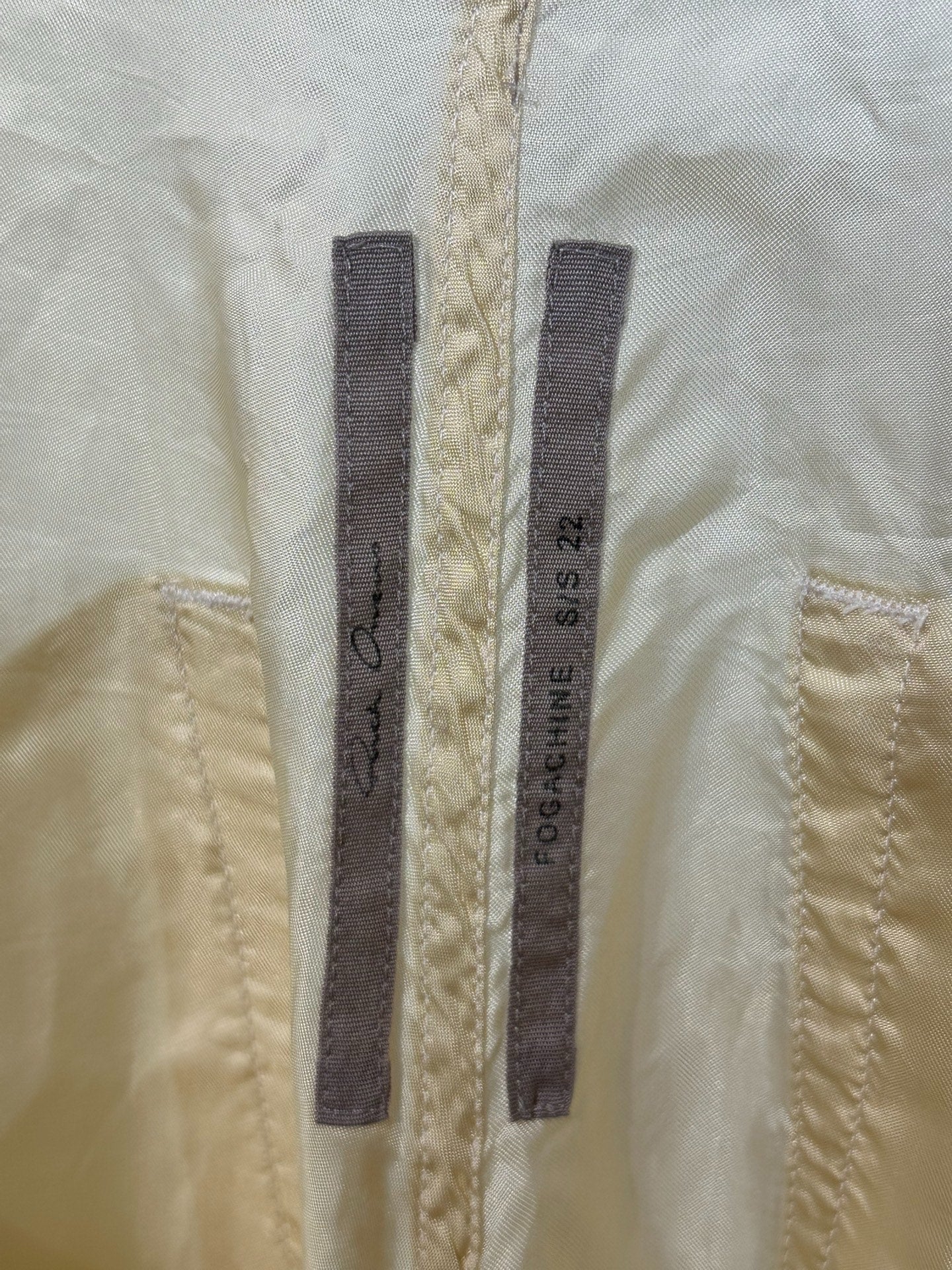 Rick Owens Beige Silk Satin Wide-Leg Pants