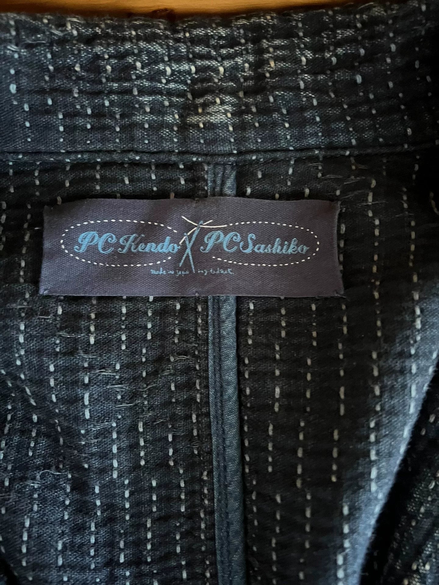 unique indigo dyed textured blazer jacket