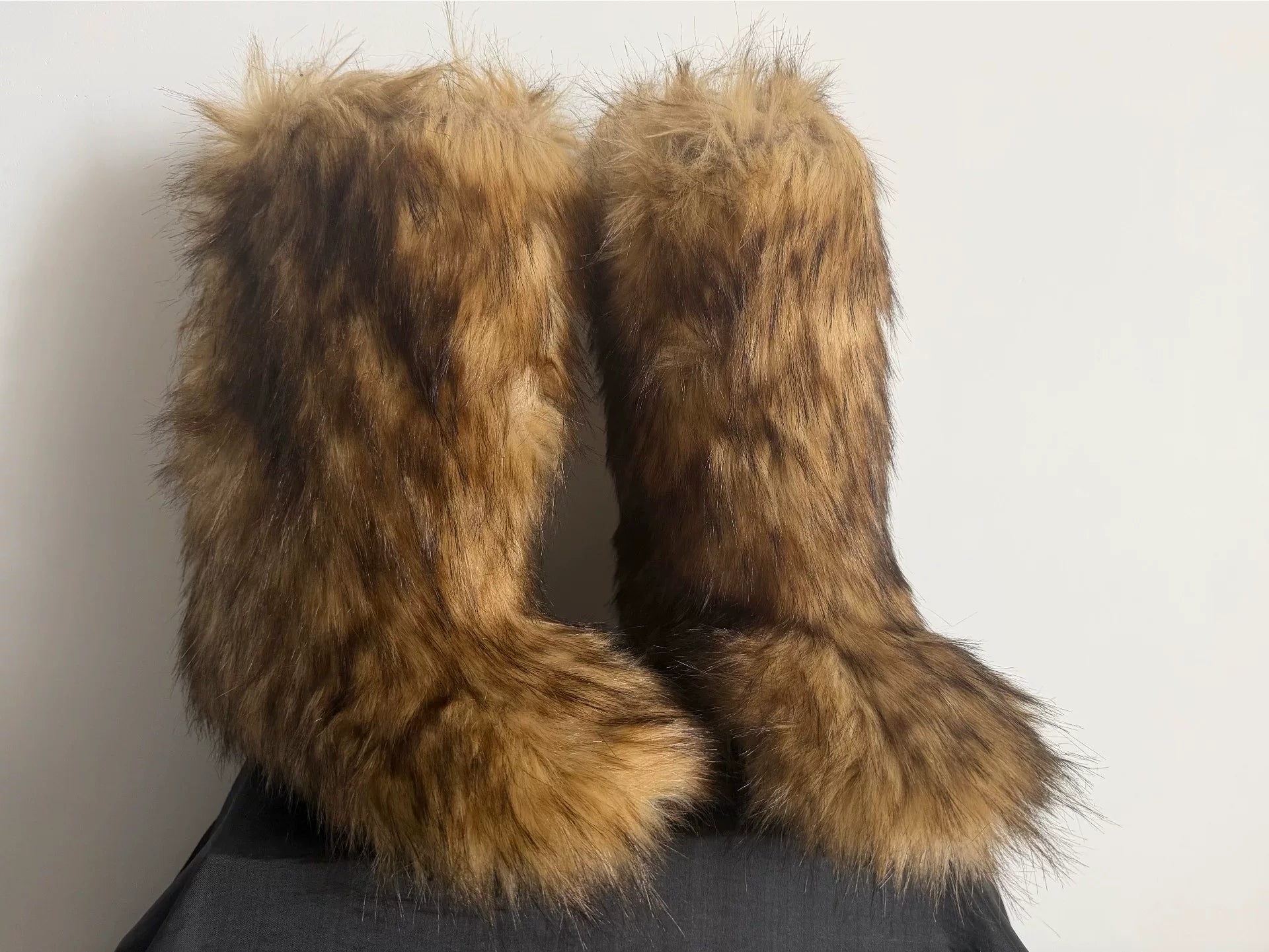 Celine Homme Brown Faux Fur Boots