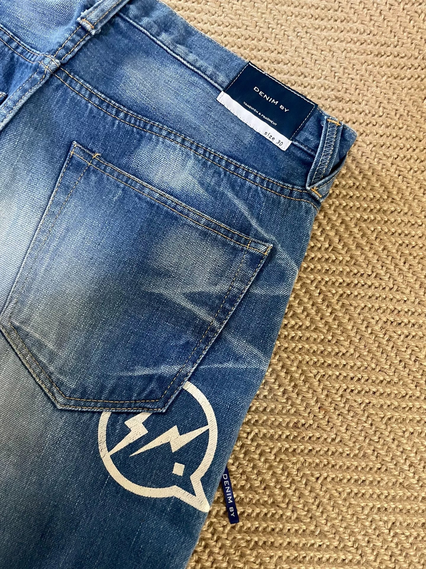Vanquish Fragment Destroyed Cropped Jeans