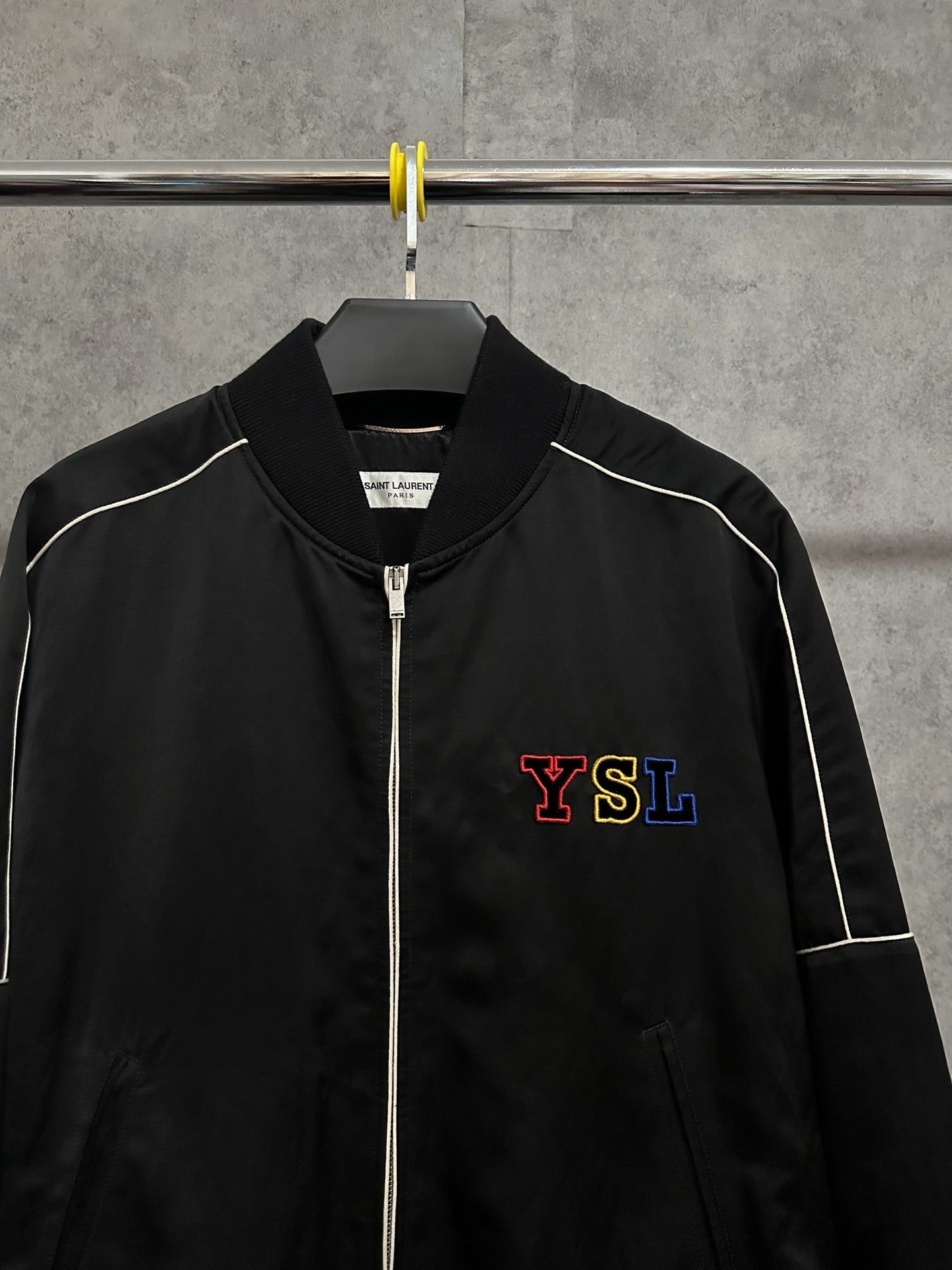 Saint Laurent YSL Embroidery Bomber Jacket