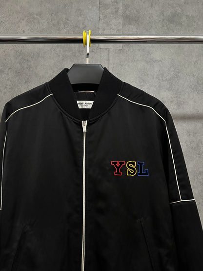 Saint Laurent YSL Embroidery Bomber Jacket