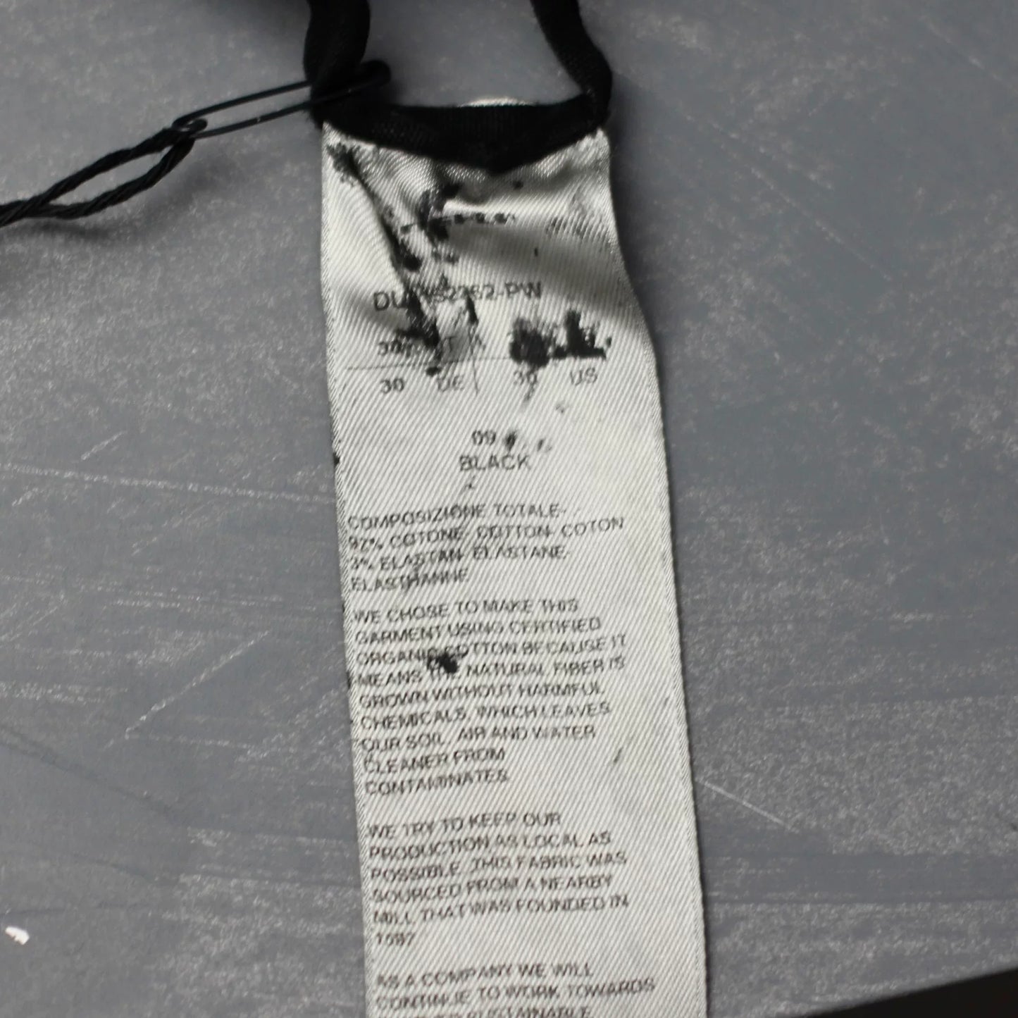 rick owens black waxed denim pants