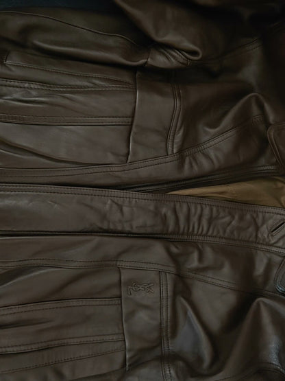 YSL Vintage Brown Men's Leather Jacket