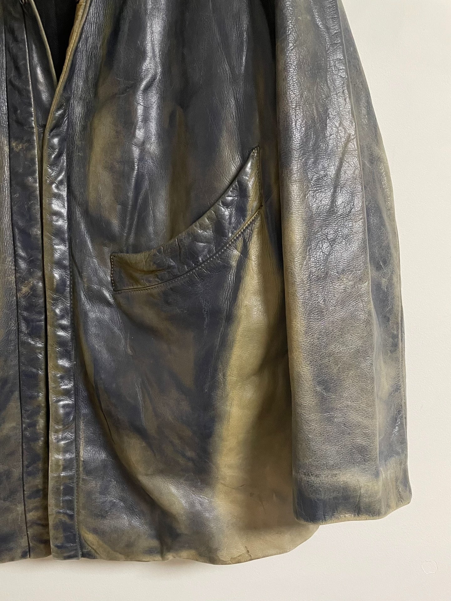 Yohji Yamamoto Vintage Distressed Leather Jacket