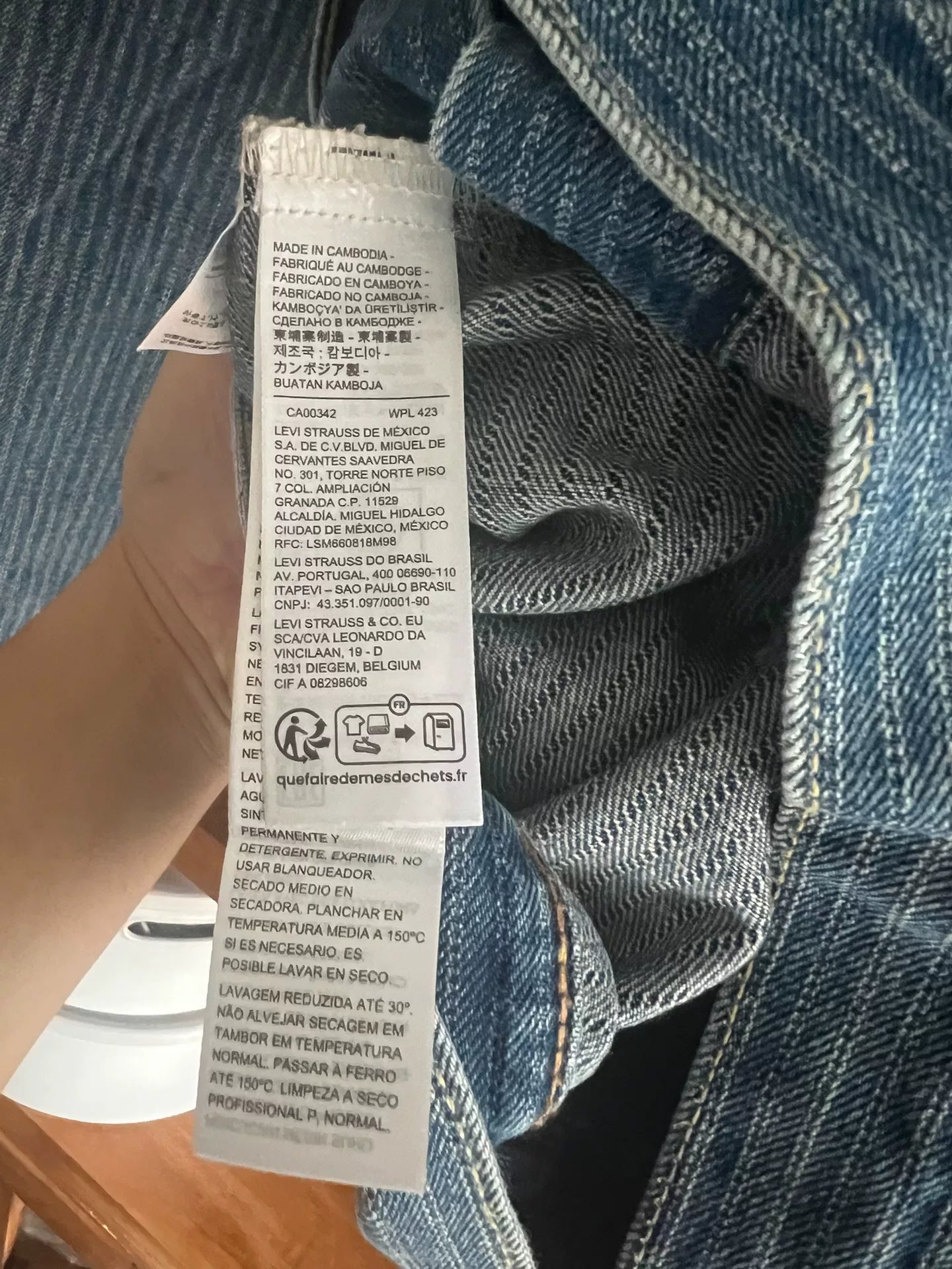 vintage levi's striped denim jacket