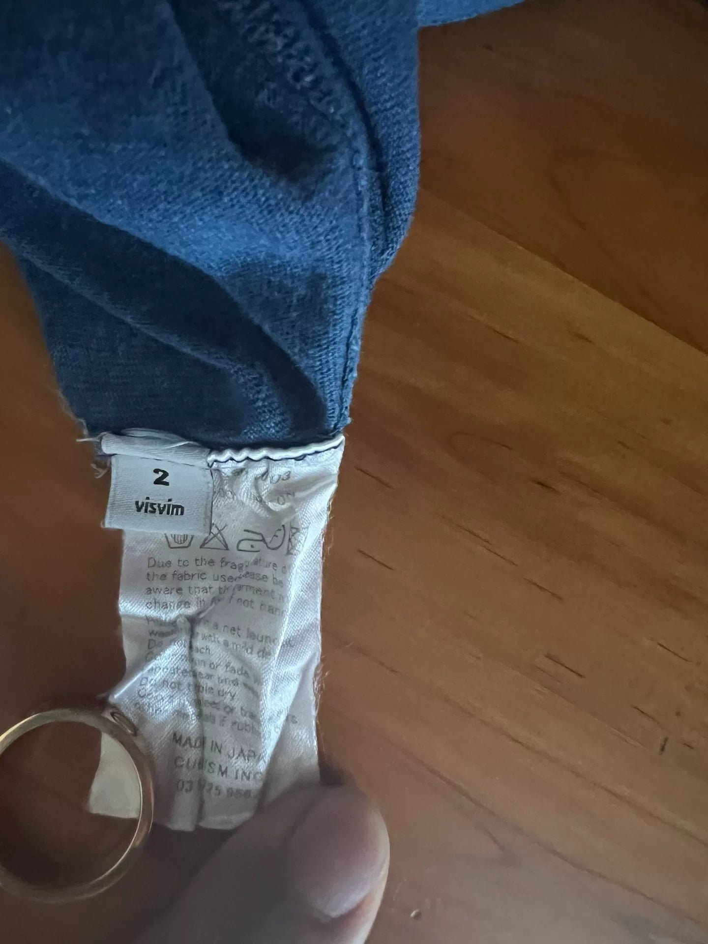 visvim 2015 Blue Dye Short Sleeve T-shirt