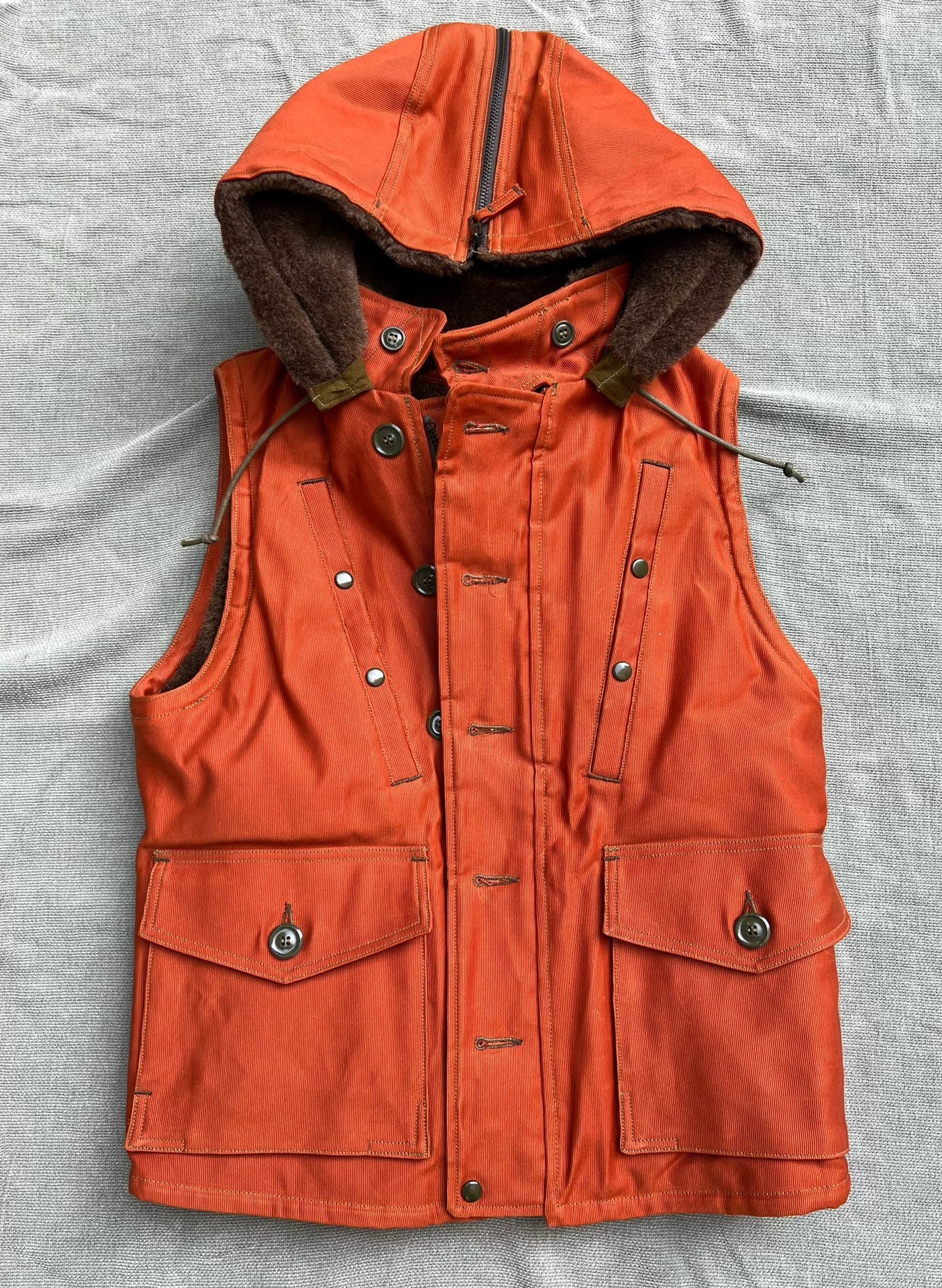 FREEWHEELERS Orange Hooded Vest