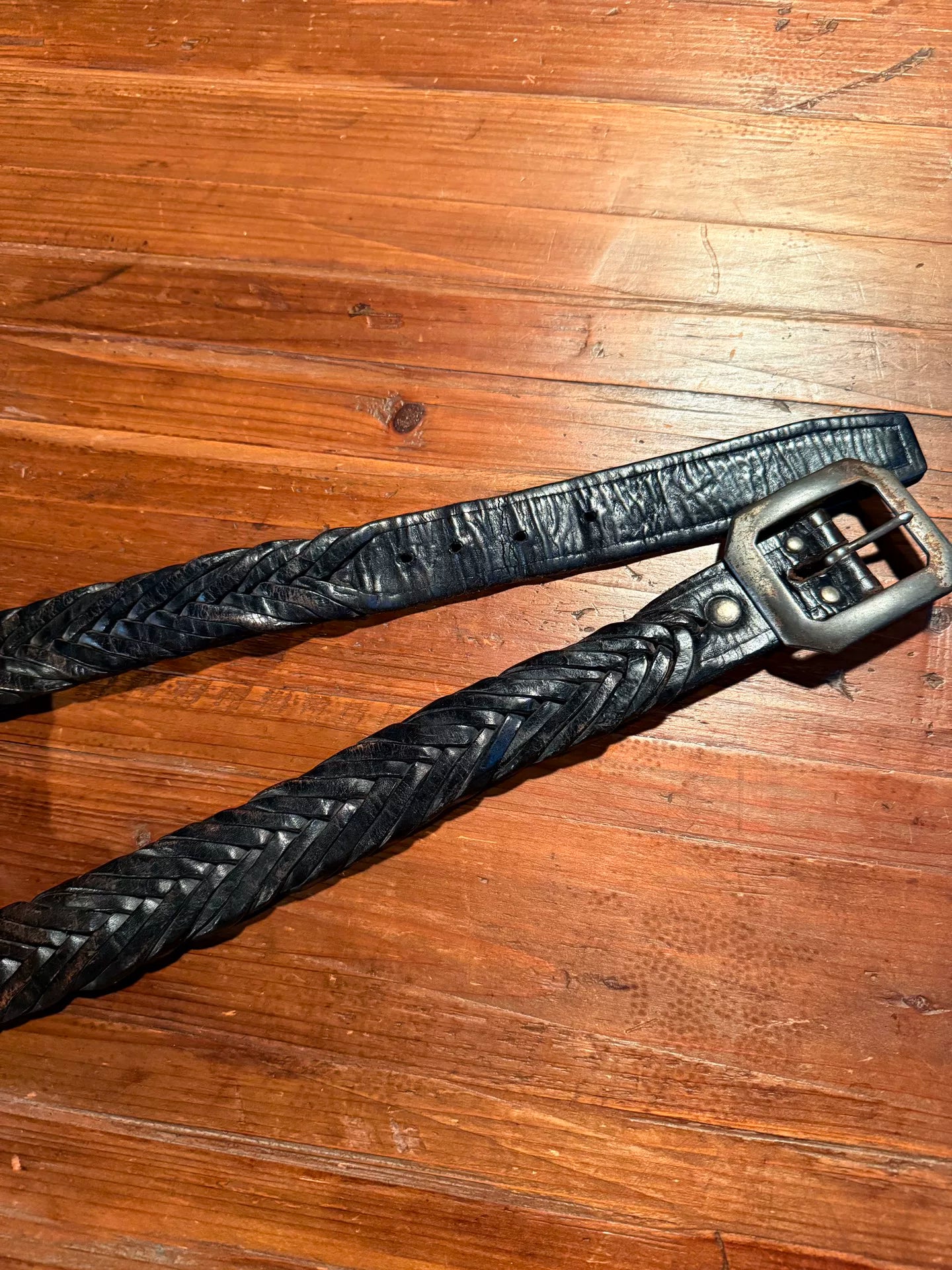 RRL Woven Leather Belt