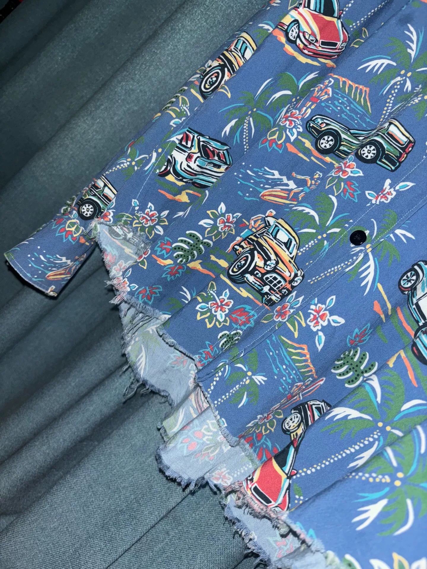 Saint Laurent Hawaiian Print Button-Up Shirt